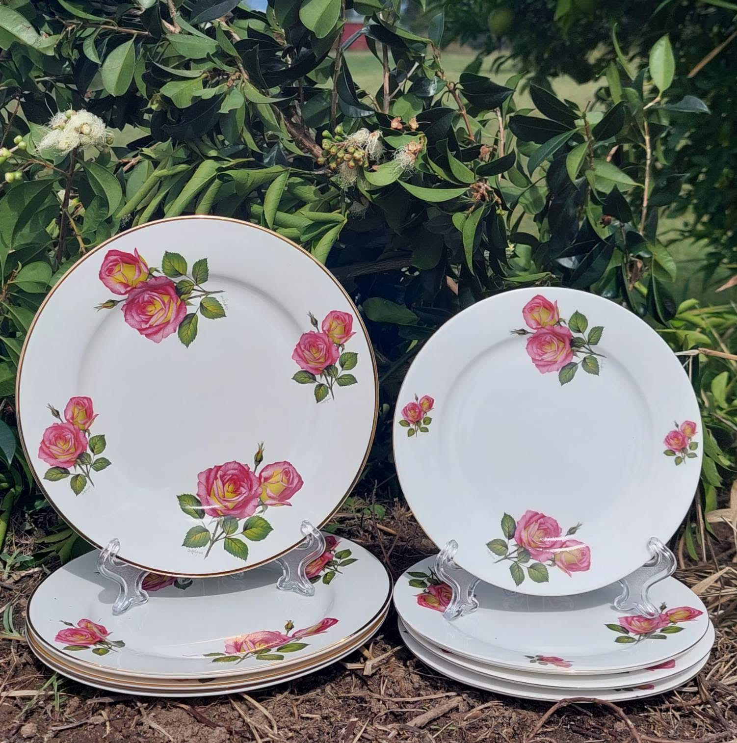 8pc Plate set 4x12cm 4 x 20cm Blended Rose (Custom)