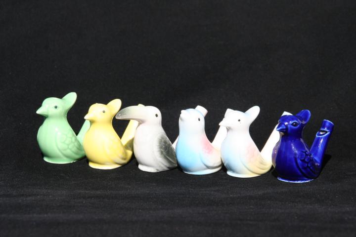 Porcelain Bird Whistle pk6