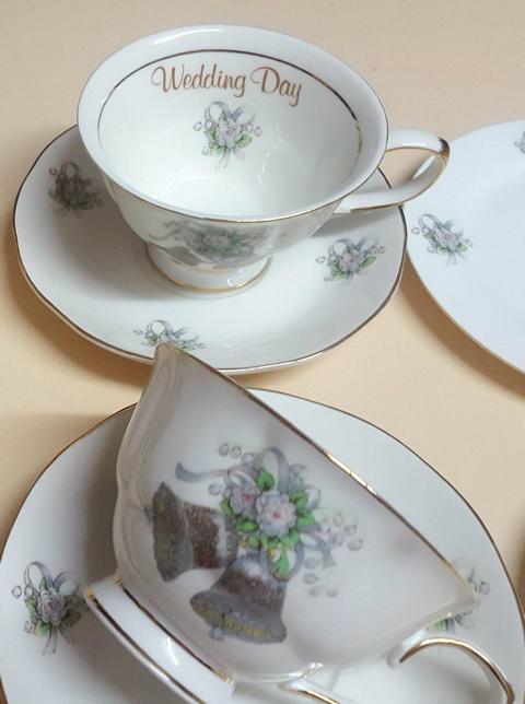 Wedding Day 2Cup & Saucer Set (Custom)