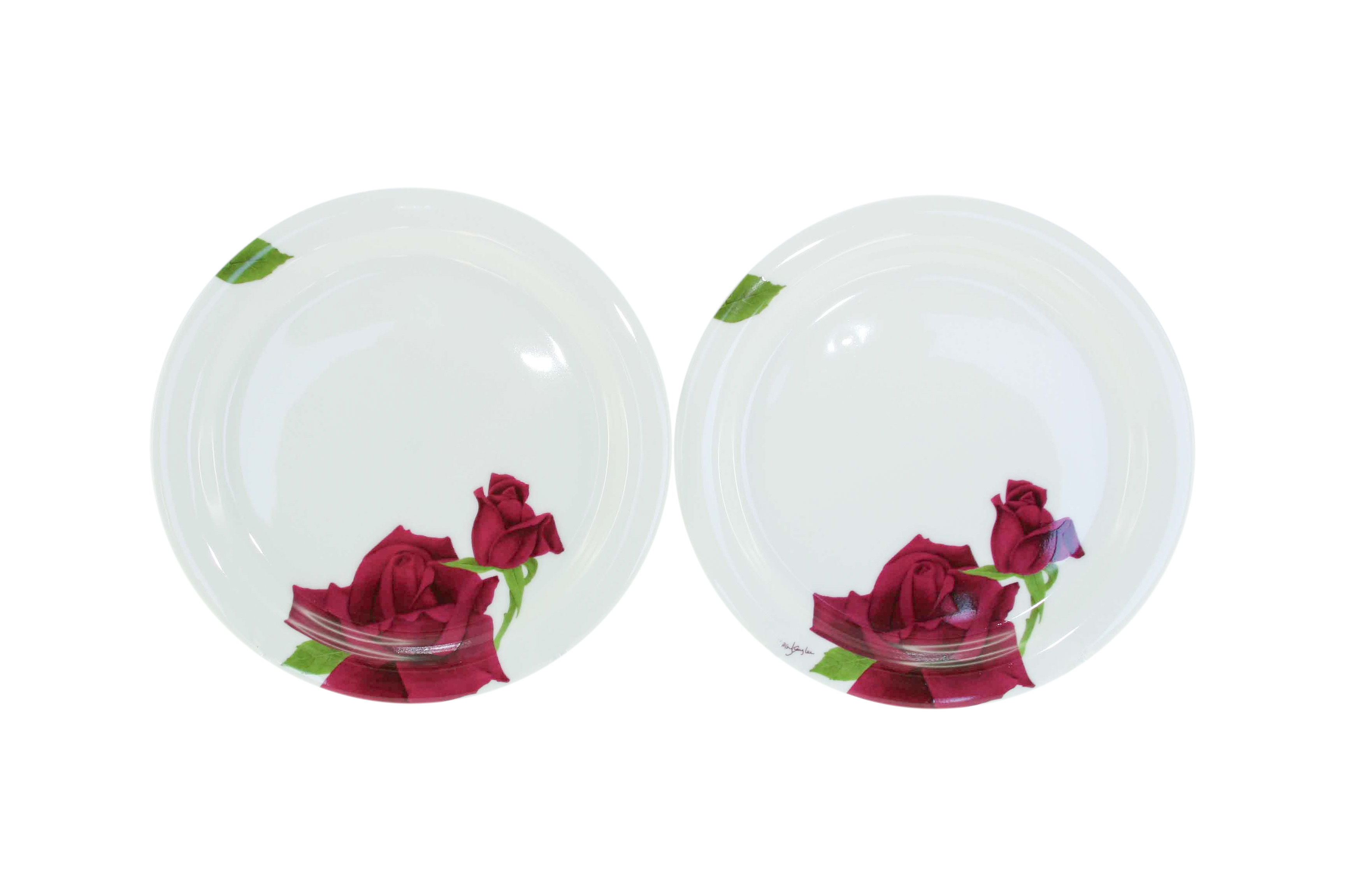 Maroon Rose Sideplate Set