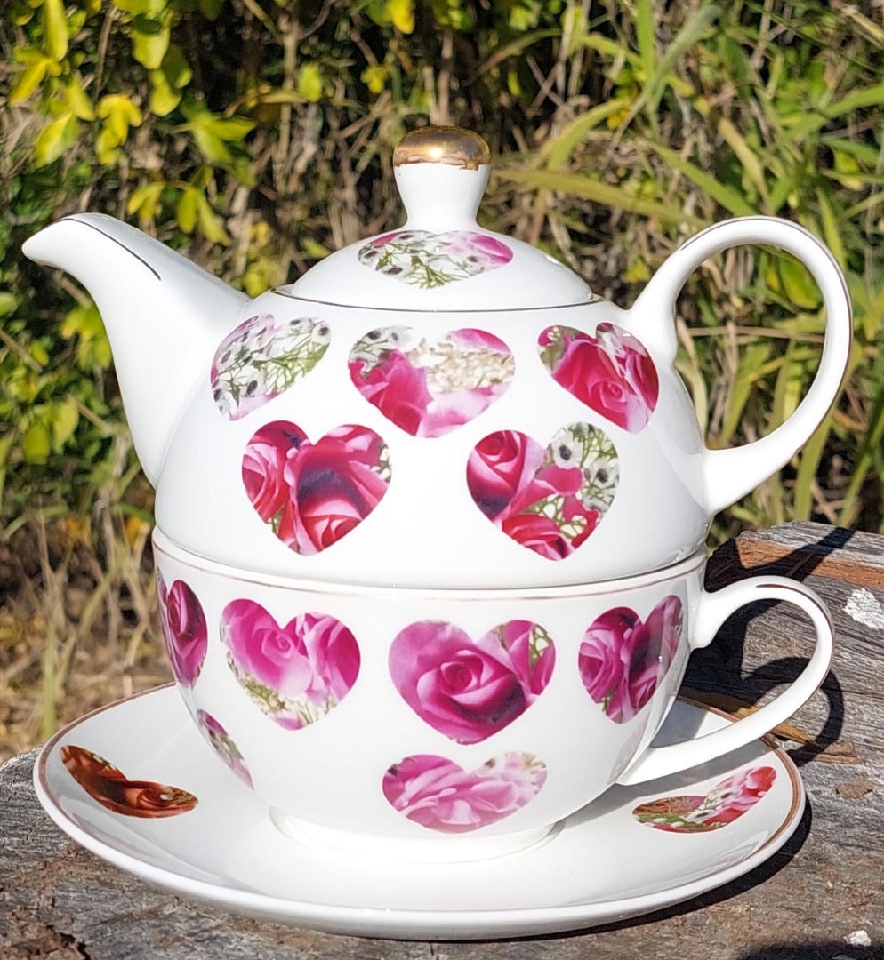 Candy Bloom Heart Tea for One (Custom)