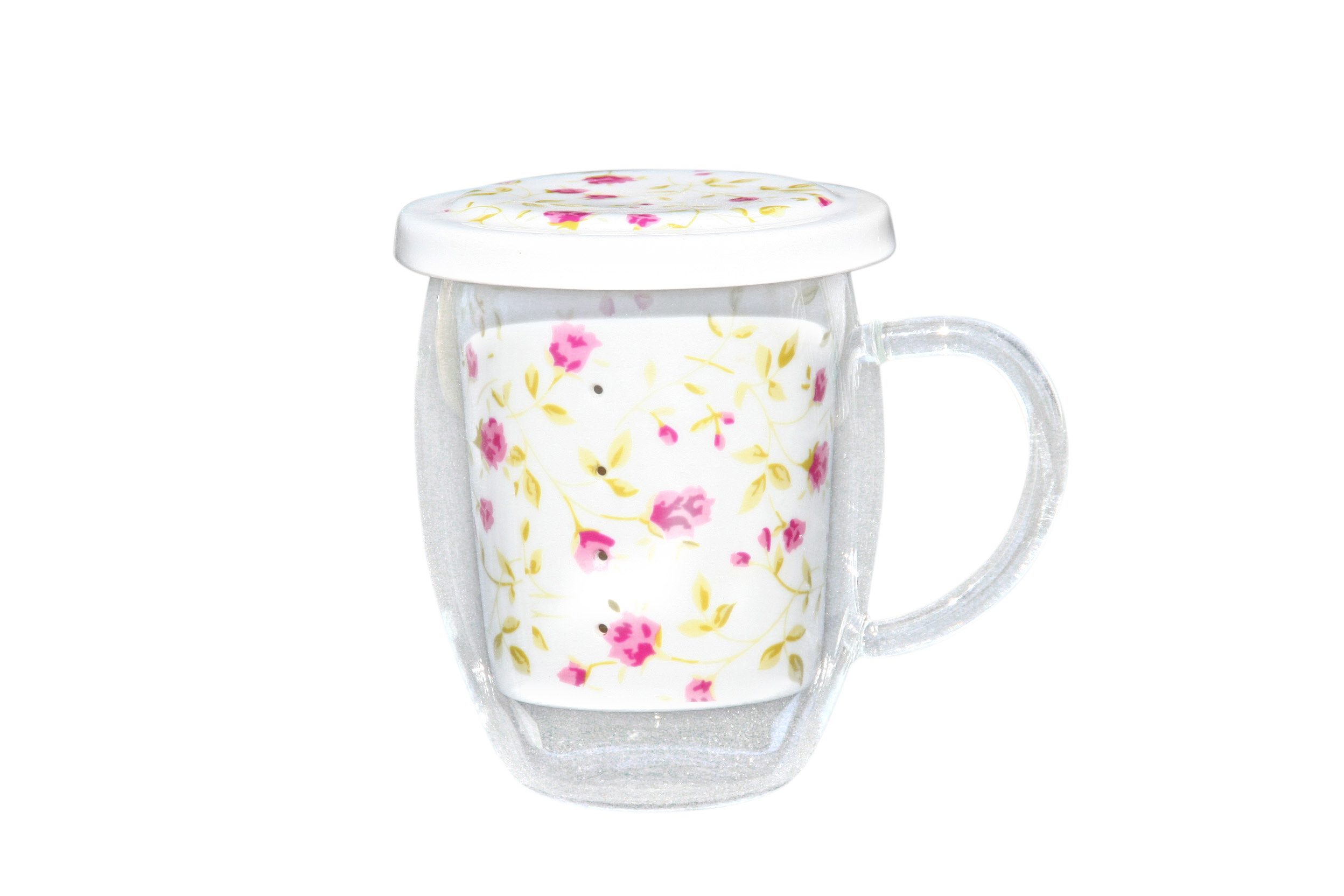 Glass/Porcelain Infused Beaker Rosi Pink