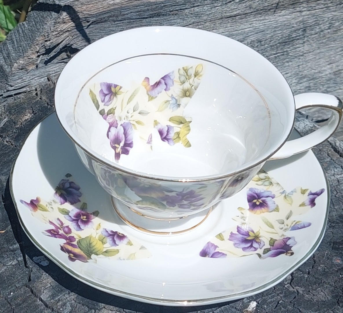 Pansy Butterfly 1cupandsaucer set (Custom)