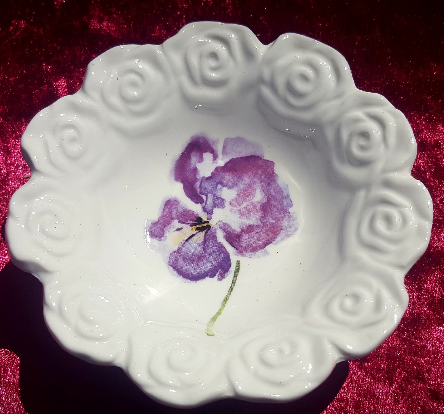 Pansy Romance Candy Bowl (Custom)