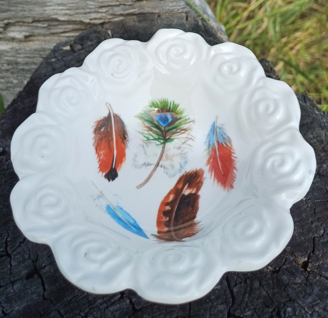 Feathers Rose Bowl (Custom)