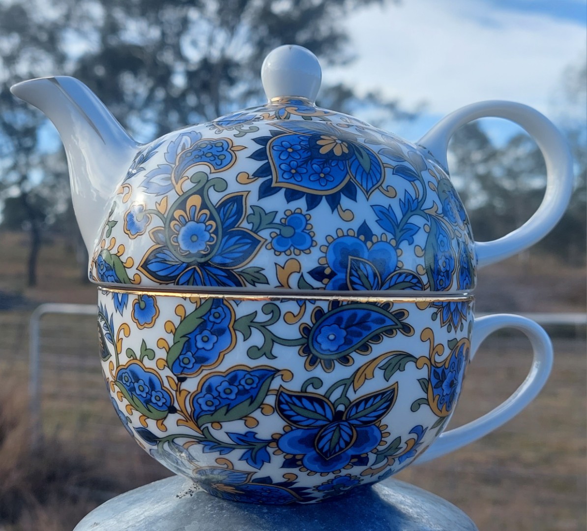 Paisley Blue No Saucer T41