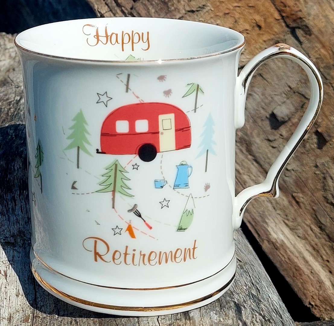 Happy Retirement Camping Tankard (Custom)