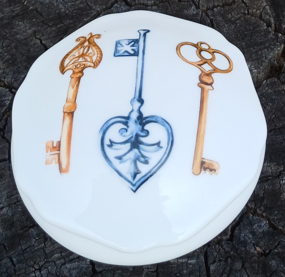 Vintage Keys Trinket Box